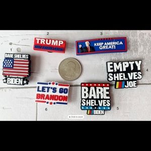 Donald trump/ Biden croc charms set